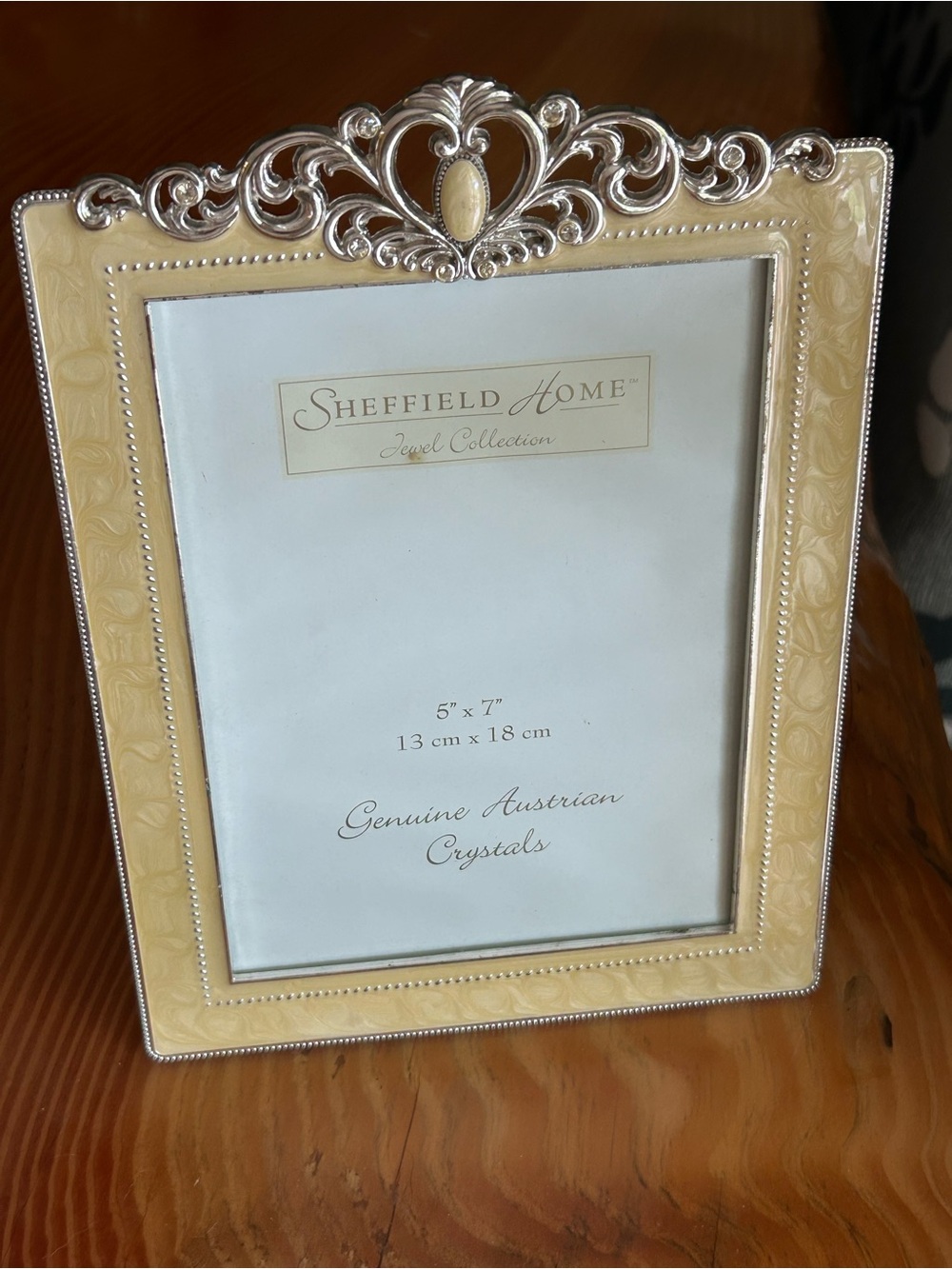 Sheffield Home Cream and Silver Ornate Photo Frame 5x7